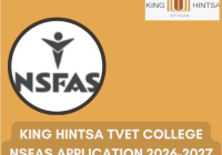 King Hintsa TVET College Nsfas Application 2026-2027