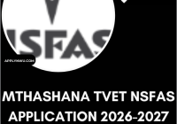 Mthashana TVET Nsfas Application 2026-2027
