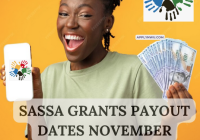 Sassa Grants Payout Dates November 2026-2027