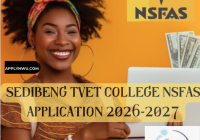 Sedibeng TVET College Nsfas Application 2026-2027
