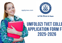 Umfolozi TVET College Application Form For 2025-2026