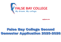 False Bay College Second Semester Application 2025-2026