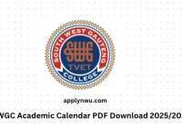 SWGC Academic Calendar PDF Download 2025/2026