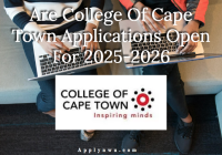 Are College Of Cape Town Applications Open For 2025-2026