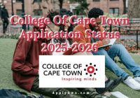 College Of Cape Town Application Status 2025-2026