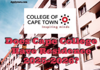 Does Cape College Have Residence 2025-2026