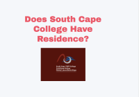 Does South Cape College Have Residence?