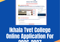 Ikhala Tvet College Online Application For 2026-2027