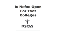 Is Nsfas Open For Tvet Colleges