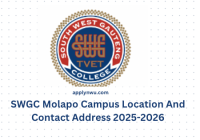 SWGC Molapo Campus Location And Contact Address 2025-2026