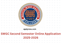 SWGC Second Semester Online Application 2025-2026