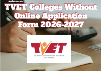 TVET Colleges Without Online Application Form 2026-2027