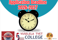 Tvet Colleges 0nline Application Deadline 2026-2027