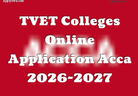 Tvet Colleges Online Application Acca 2026-2027