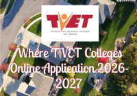 Where TVET Colleges Online Application 2026-2027