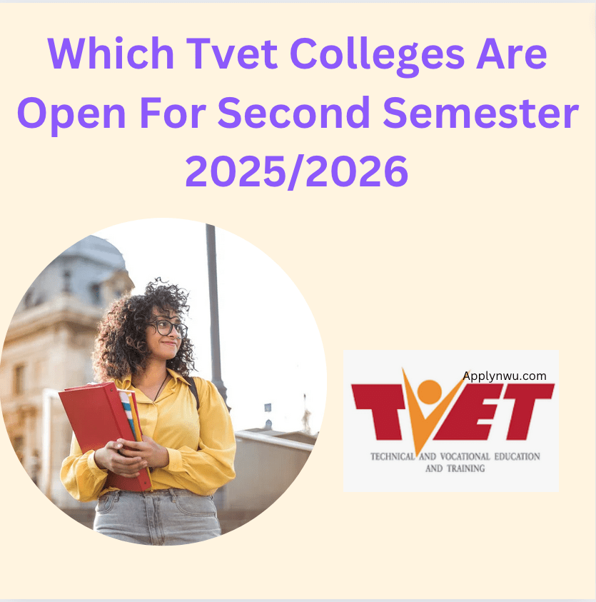 Which Tvet Colleges Are Open For Second Semester 2025/2026 TVET Colleges