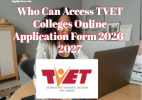 Who Can Access TVET Colleges Online Application Form 2026-2027